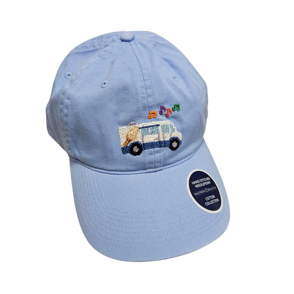 Smathers & Branson Handmade Needlepoint Ice Cream‎ Truck Baseball Cap Summer